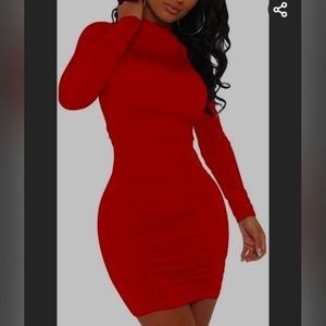 Red bodycon sexy dress